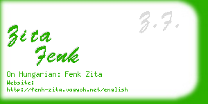 zita fenk business card